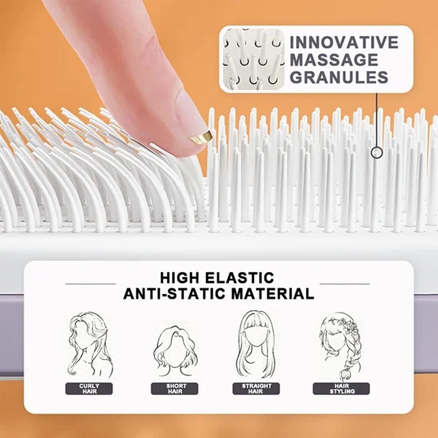 Self-cleaning Anti-static Massage Comb