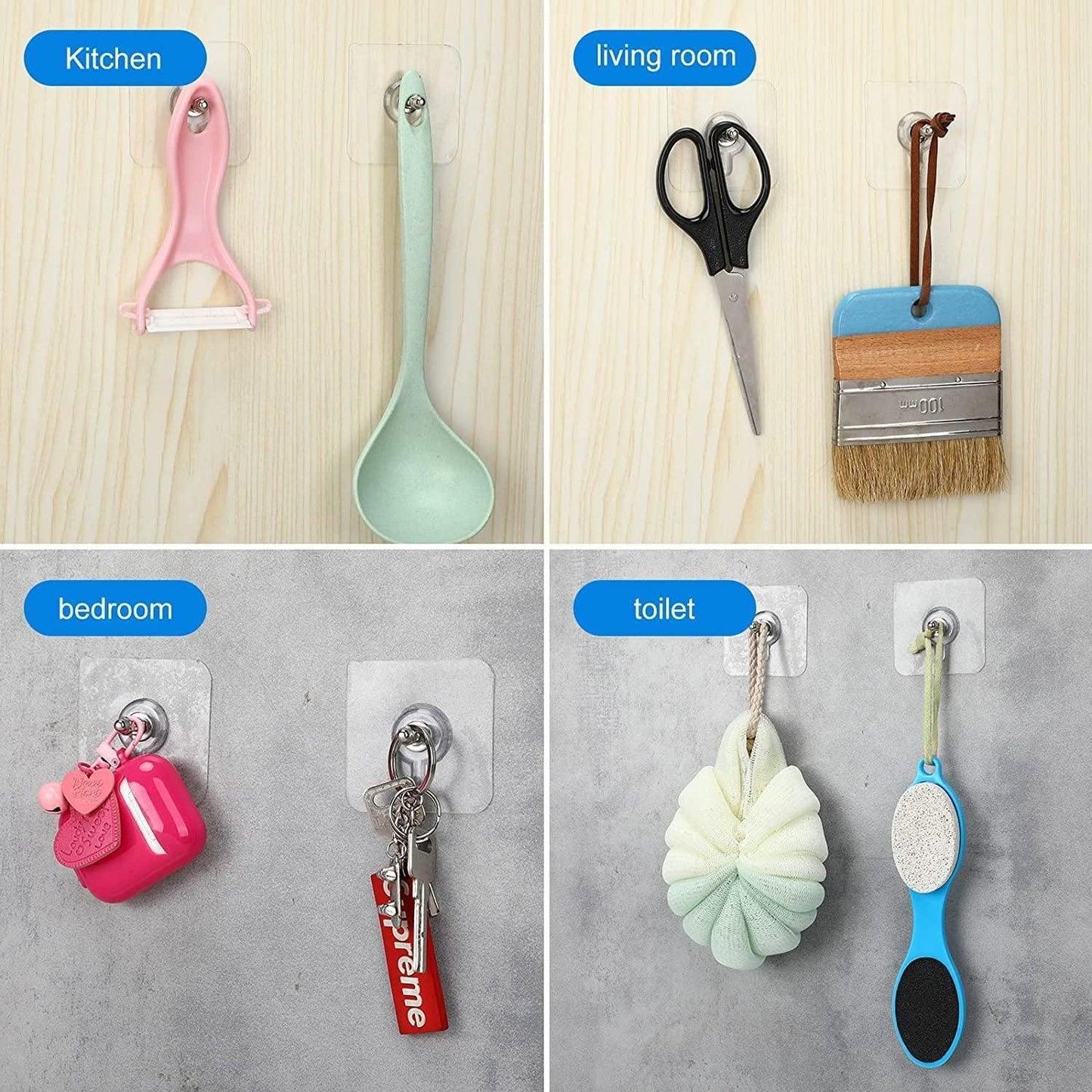Wall Mount Screw Hooks 10 Pcs