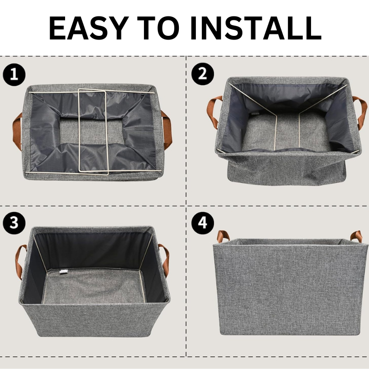 Compact Foldable Large Cloth Organizers (Pack of 3)