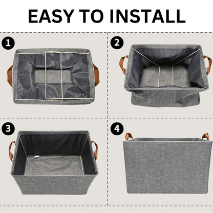 Compact Foldable Large Cloth Organizers (Pack of 3)