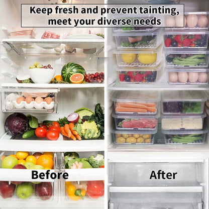 Fridge Storage Container Box (Pack of 4 - Premium Quality)