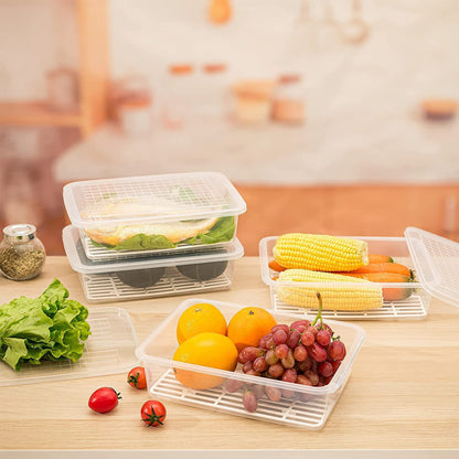 Fridge Storage Container Box (Pack of 4 - Premium Quality)