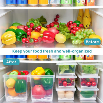 Fridge Storage Containers Box  (Pack of 6)
