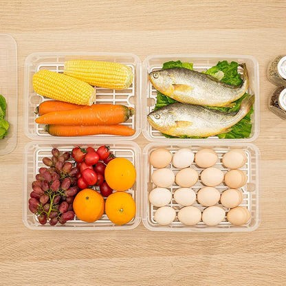 Fridge Storage Container Box (Pack of 4 - Premium Quality)