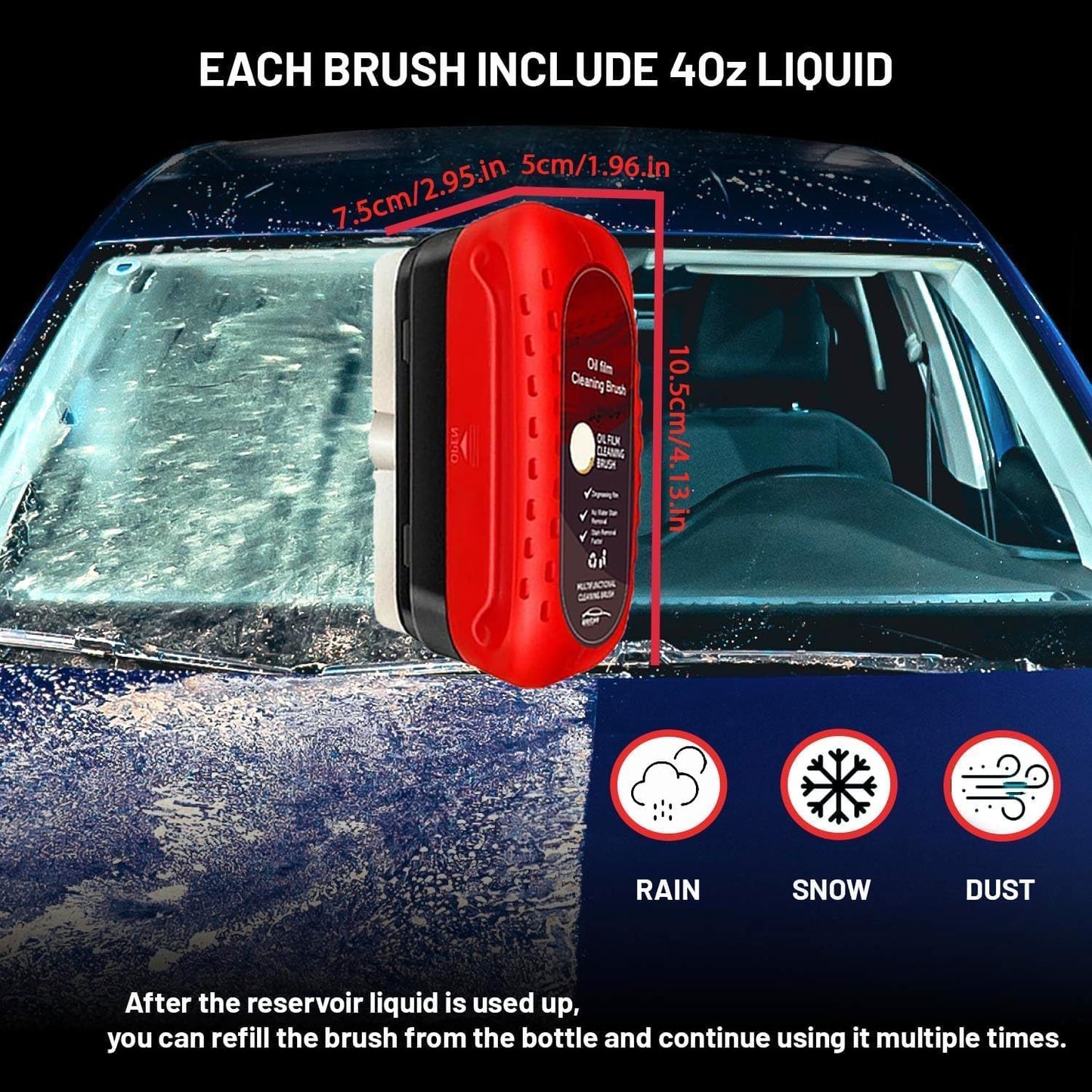 Oil Glass Cleaning Brush