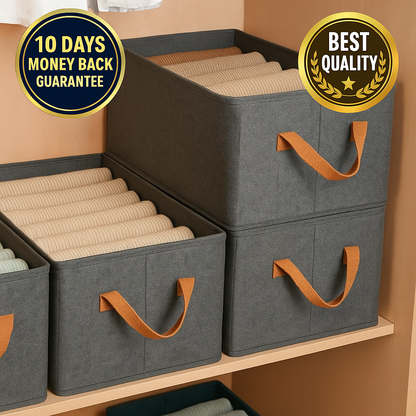 Compact Foldable Large Cloth Organizers (Pack of 3)