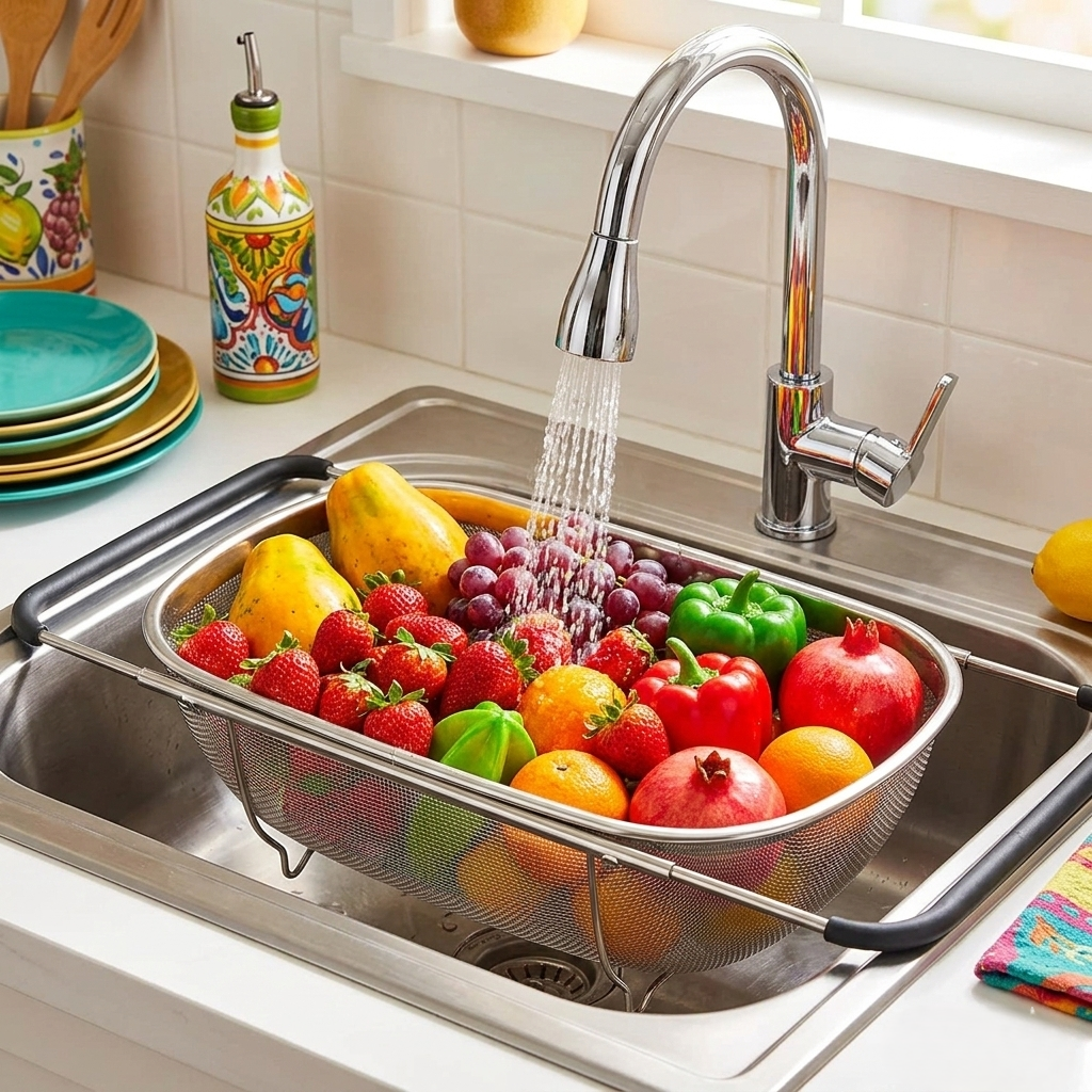 Large Stainless Steel Colander Oval Shape