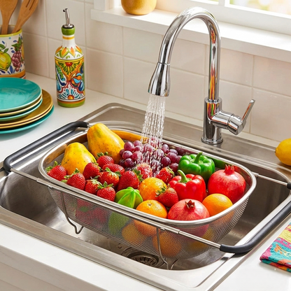 Large Stainless Steel Colander Oval Shape