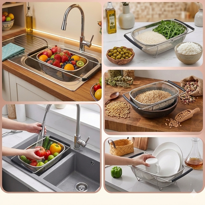 Large Stainless Steel Colander Oval Shape